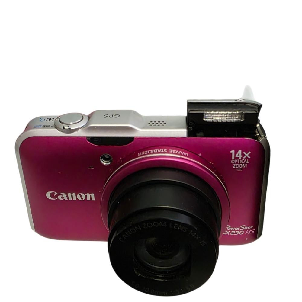 Canon PowerShot SX230 HS 12.1MP Digital Camera PINK Tested Battery Charger Card - Picture 3 of 9